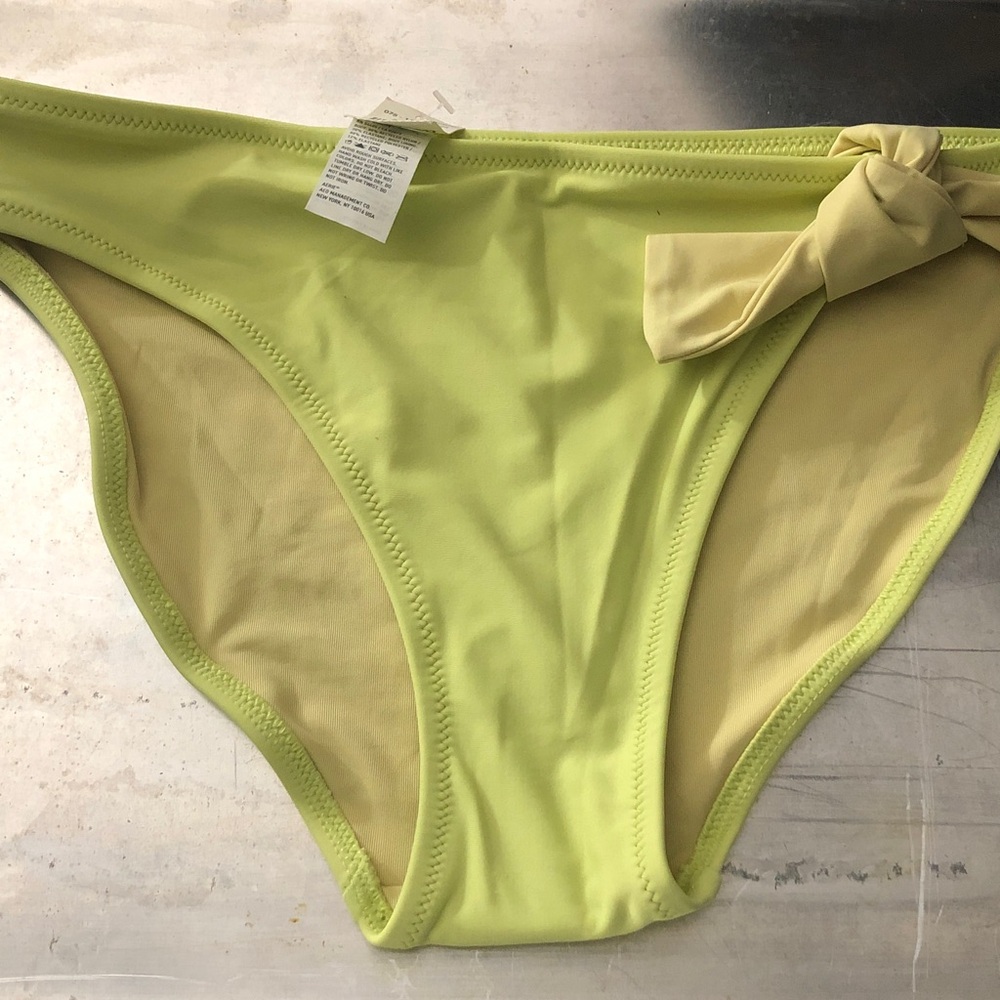 aerie Lime Green Bikini Bottom with Side Knot